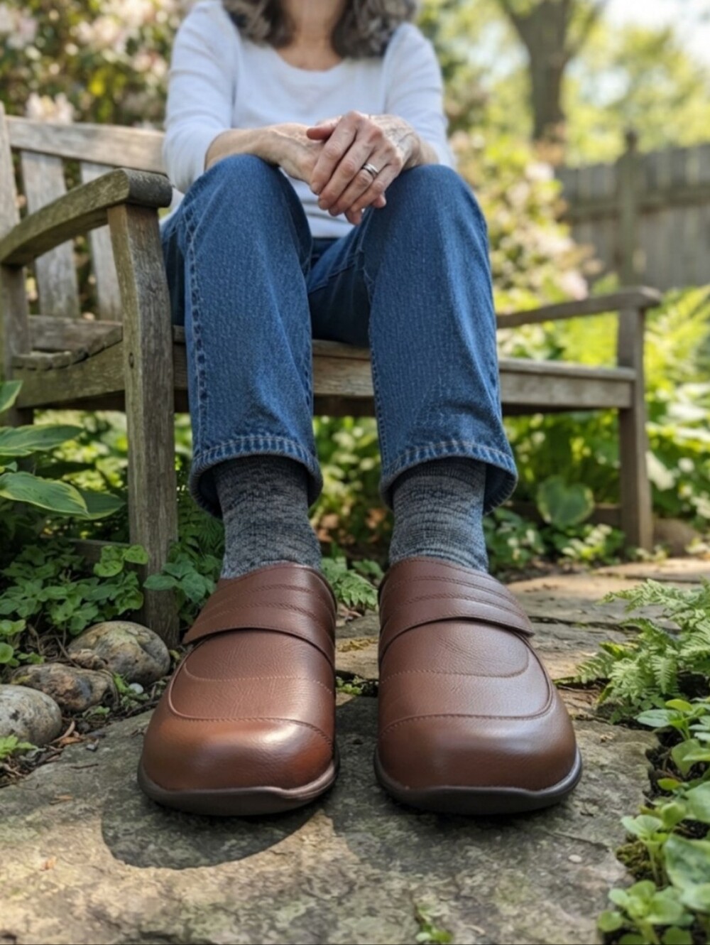 Classic Women's  orthopedic slip Loafers in Brown